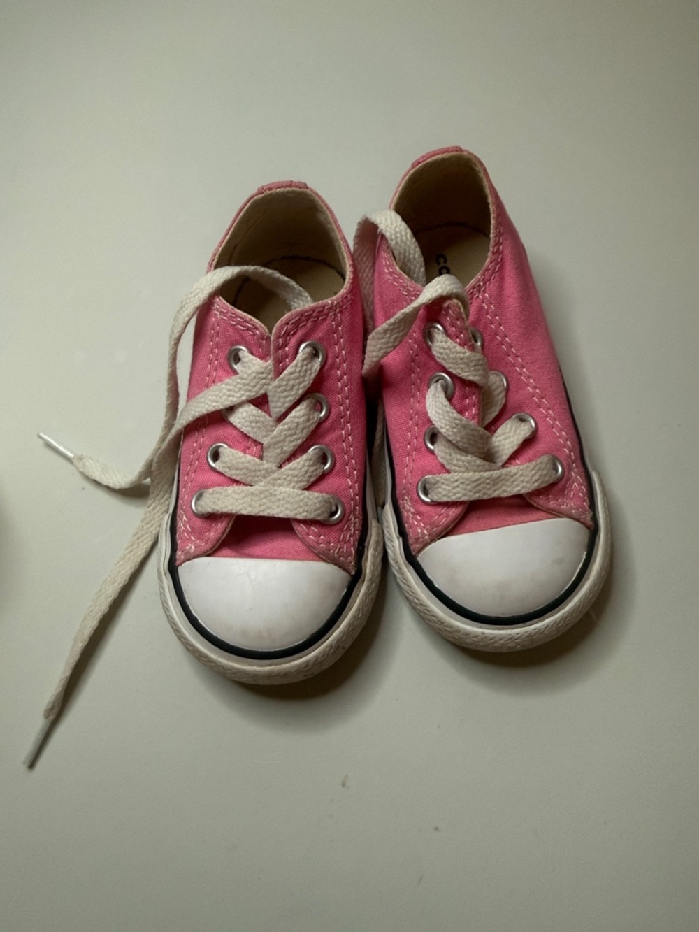 Converse Kids Pink Canvas Lace-Up Sneakers